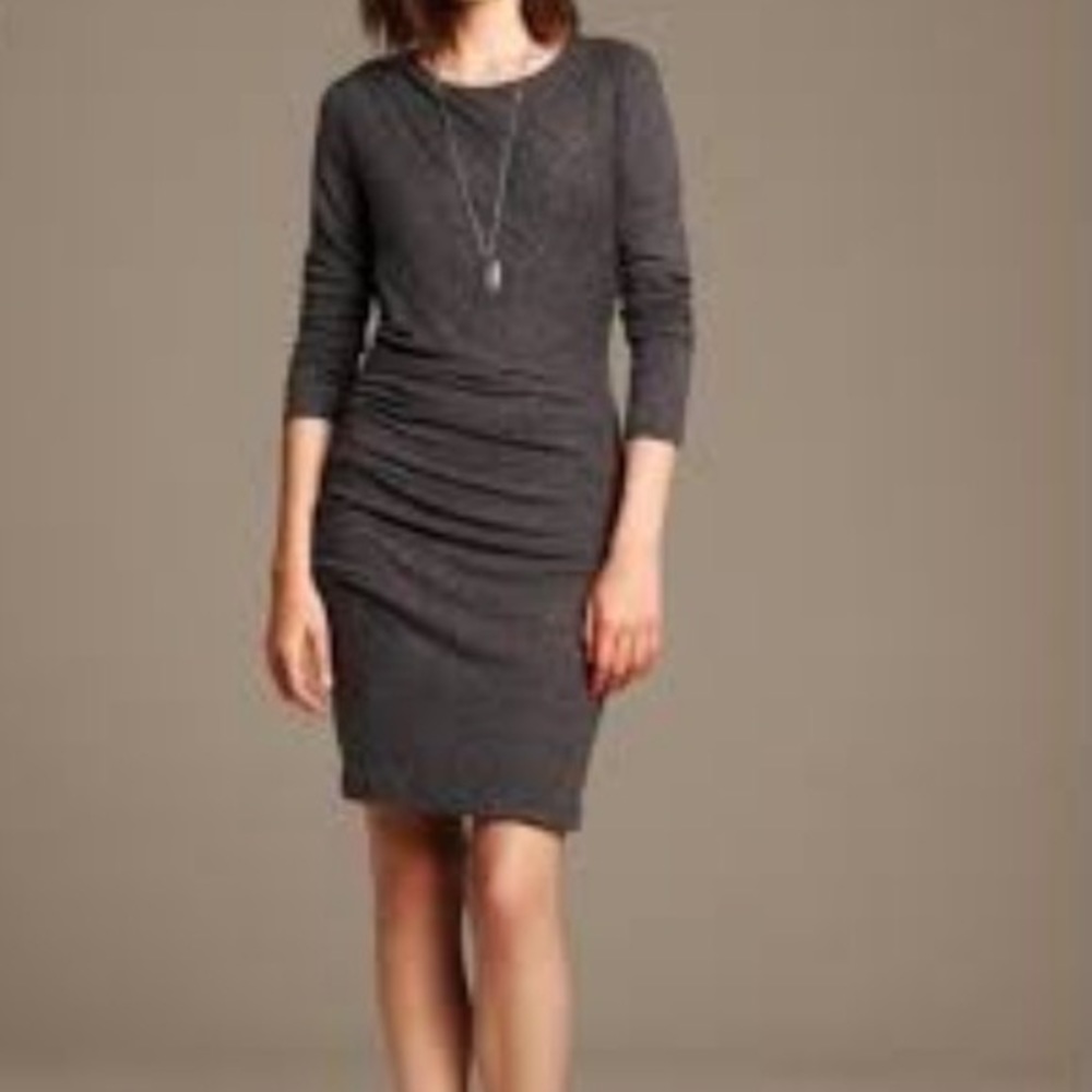 NWT Banana Republic long sleeve ruched dress XL